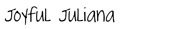 Joyful Juliana font preview